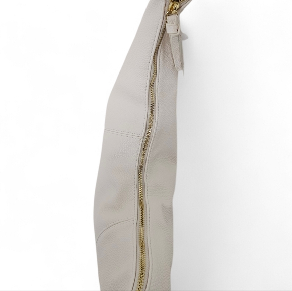 Pretty Simple Hattie Crescent Hobo Crossbody Bag With Braided Strap In Cream NWT - Picture 10 of 11